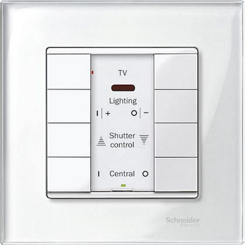 KNX M-Plan - commande multifonction - 8 BP avec récept. IR - blanc po. brill.-MTN617519-3606485099477-SCHNEIDER ELECTRIC FRANCE