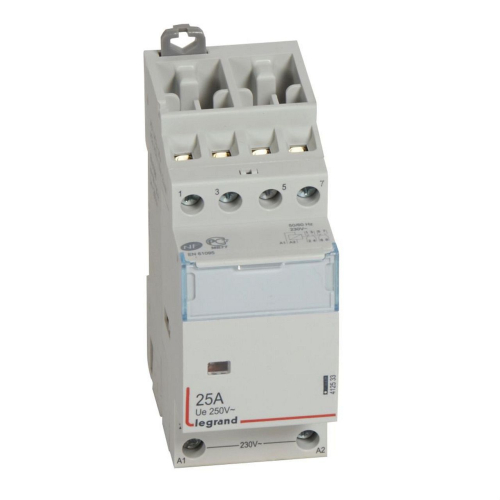 Contacteur de puissance bobine 230V~ - 4P - 400V~~ - 25 A - 2O+2F - 2 modules-412533-3245064125338-LEGRAND