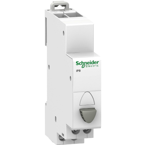 Acti9, iPB bouton-poussoir simple gris 1 NO 20A 230VCA-A9E18032-3606480088247-SCHNEIDER ELECTRIC FRANCE