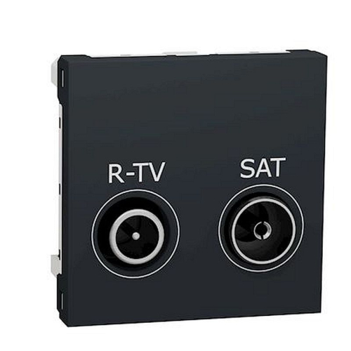 Unica - prise R-TV + SAT - individuel - 2 mod - Anthracite - méca seul-NU345454-3606489467340-SCHNEIDER ELECTRIC FRANCE