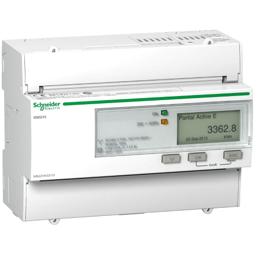 Acti9 iEM - compteur d'énergie tri - 125A - impulsions - MID-A9MEM3310-3606480696398-SCHNEIDER ELECTRIC FRANCE