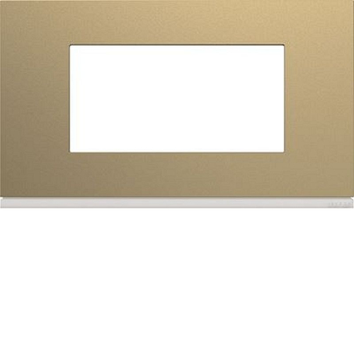 Plaque gallery plastique peint 4 modules entraxe 57mm champagne-WXP0434-3250617199766-HAGER