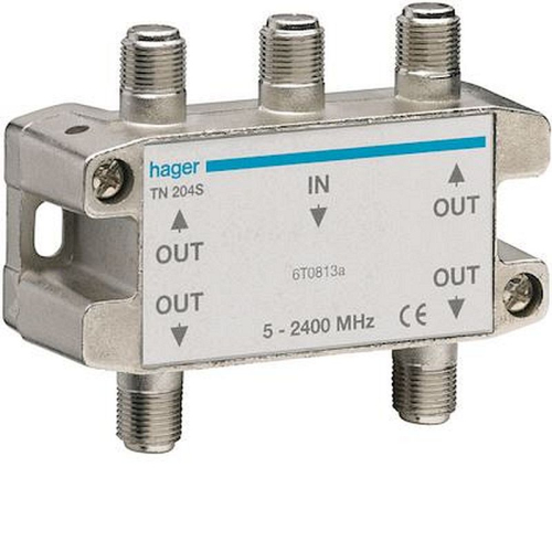 Répartiteur TV hertzien/satellite 4 sorties COAX 5-2400MHz-TN204S-3250615949950-HAGER