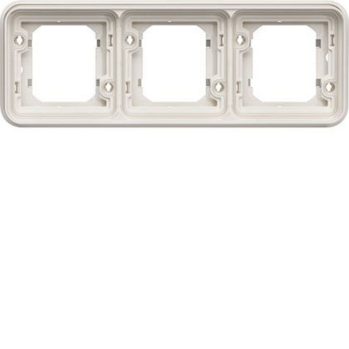 cubyko Support d'encastrement triple horizontale associable blanc IP55-WNA403B-3250617175432-HAGER