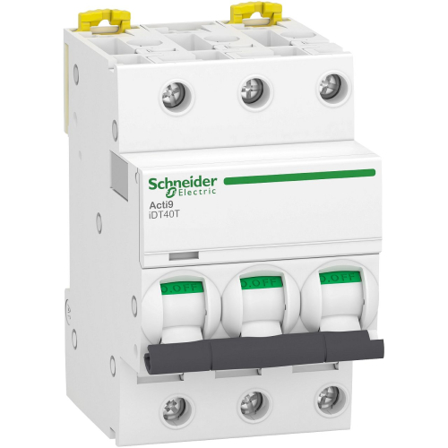 Acti9 iDT40T - disjoncteur modulaire - 3P - 32A - courbe D - 4500A/6kA-A9P32332-3606481381682-SCHNEIDER ELECTRIC FRANCE