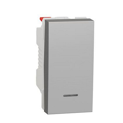 Unica - poussoir lumineux (localisation) - 10A - 1 mod - Alu - méca seul-NU310630N-3606489454890-SCHNEIDER ELECTRIC FRANCE