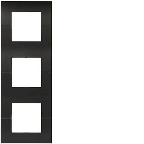 Systo plaque triple verticale entraxe 71 3x2 modules Noir-WS409N-3250617114097-HAGER