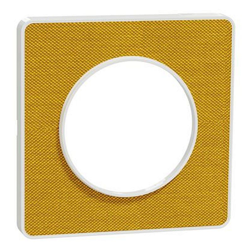 Odace Touch  - Plaque de finition Kvadrat 1 poste - Ocre/Blanc-S520802KY-3606481088246-SCHNEIDER ELECTRIC FRANCE