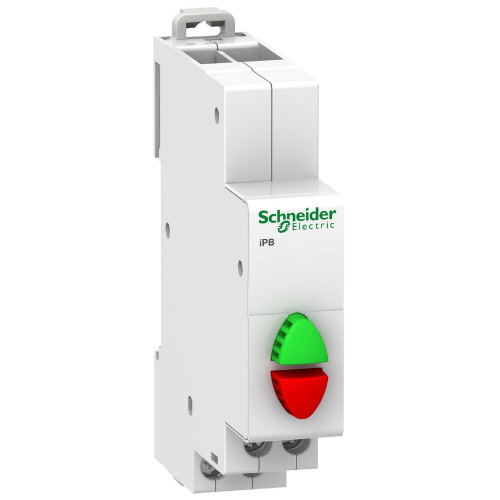 Acti9, iPB bouton-poussoir double 1 NO vert + 1 NF rouge 20A 230VCA-A9E18034-3606480088261-SCHNEIDER ELECTRIC FRANCE