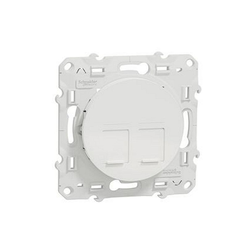 Odace, prise double RJ45 Blanc, grade 1 (téléphone + informatique) cat. 6 UTP-S520485-3606480319198-SCHNEIDER ELECTRIC FRANCE