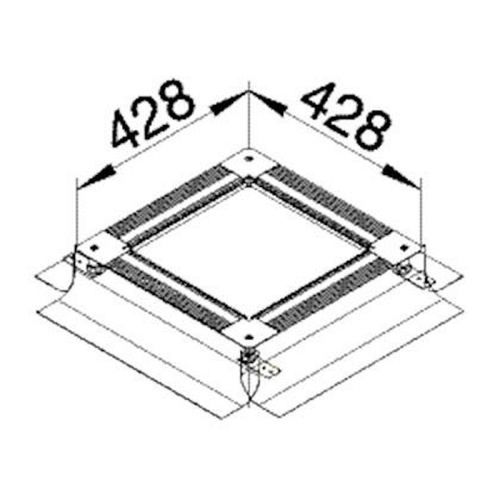 Boîte de jonction acier 290 mm avec jupes pour hauteur de chape 50-80 mm-UDB2050080-4012002237984-HAGER