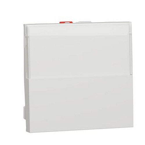 Unica - poussoir NO/NF porte-étiquette - 10 A - 2 mod - Blanc antimi - méca seul-NU324620-3606489455675-SCHNEIDER ELECTRIC FRANCE