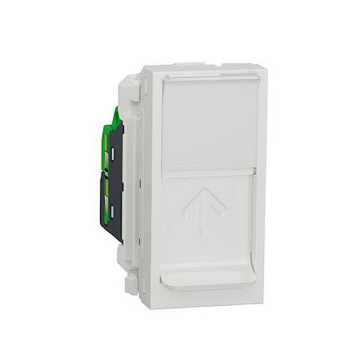 Unica - prise RJ45 simple - cat 6A blindé STP FTP - 1 mod - Blanc - méca seul-NU344818-3606489467418-SCHNEIDER ELECTRIC FRANCE