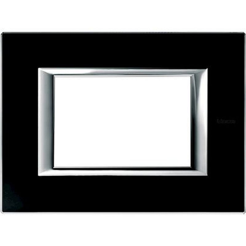 Plaque rectangulaire Axolute Verre 3 modules - Noir nuit-HA4803VNN-8012199758541-BTICINO