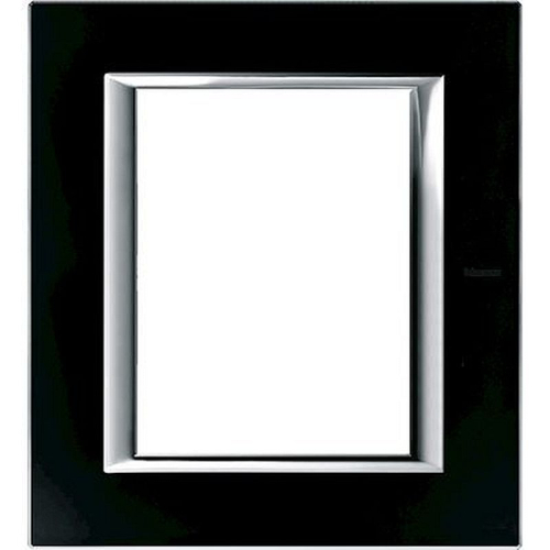 Plaque rectangulaire Axolute Verre 3+3 modules - Noir nuit-HA4826VNN-8012199758671-BTICINO