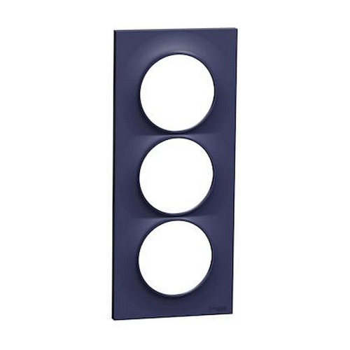 Odace Styl, plaque Cobalt 3 postes verticaux entraxe 57mm-S550716-3606481062765-SCHNEIDER ELECTRIC FRANCE