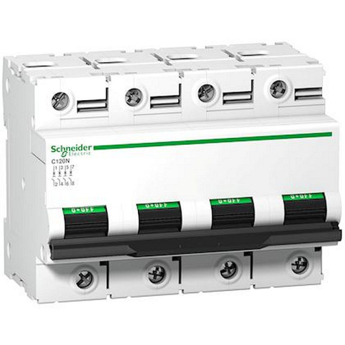 Disjoncteur C120N 4P 100 A, courbe C, 10 kA-A9N18375-3606480379468-SCHNEIDER ELECTRIC FRANCE