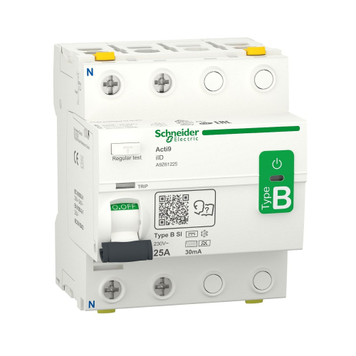 Acti9 iID - interrupteur différentiel - 2P - 25A - 30mA - type B - SI - 230V-A9Z61225-3606489502744-SCHNEIDER ELECTRIC FRANCE