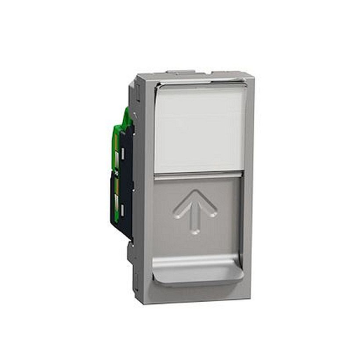 Unica - prise RJ45 simple - cat 6 STP - 1 mod - Alu - méca seul-NU341630-3606489466923-SCHNEIDER ELECTRIC FRANCE