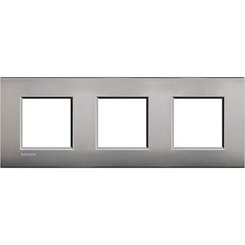 Plaque Livinglight Air Brillant 2+2+2 modules - Nickel mat-LNE4802M3NK-8005543501757-BTICINO