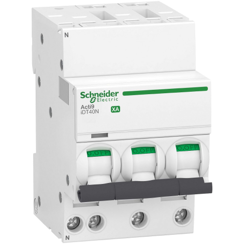 Acti9 iDT40N XA - disjoncteur modulaire - auto/vis 3P+N C 40A 6000A/10kA-A9PA4740-3606489568887-SCHNEIDER ELECTRIC FRANCE