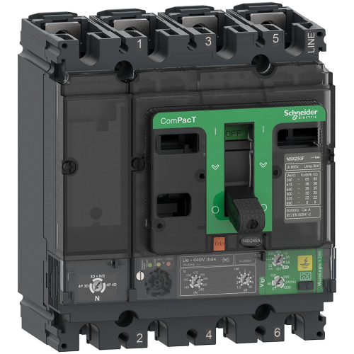 ComPacT NSX250B - disjoncteur Vigi - MicroLogic 4.2AB 240A - 4P4D - 25kA - fixe-C25B44B240-3606481995209-SCHNEIDER ELECTRIC FRANCE