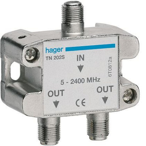 Répartiteur TV hertzien/satellite 2 sorties COAX 5-2400MHz-TN202S-3250615949967-HAGER