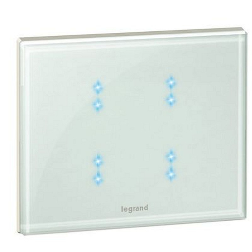 Commande filaire tactile BUS KNX Céliane avec 4 touches - verre Kaolin-067572-3414970307934-LEGRAND