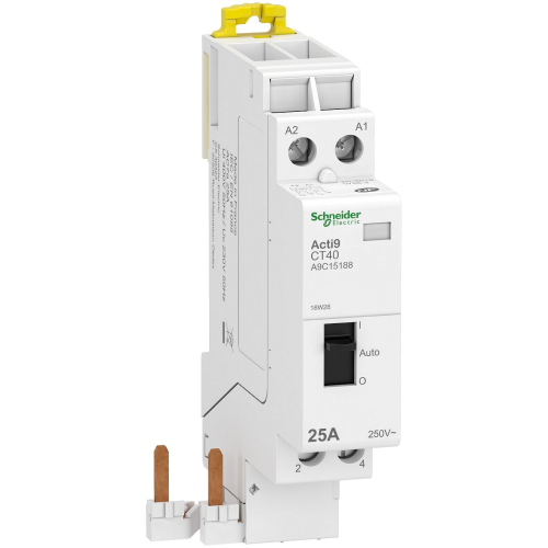 Acti9 iDT40 CT - contacteur à selecteur - raccord rapid - 25A 2P contact 2F 230V-A9C15188-3606489443665-SCHNEIDER ELECTRIC FRANCE