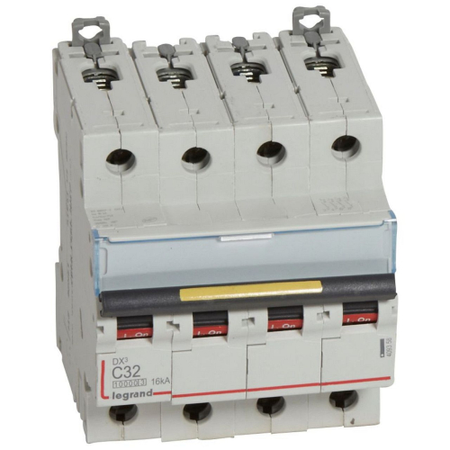 Disjoncteur DX³10000 16kA arrivée haut/départ bas vis 4P 32A courbe C 4 modules-409358-3245064093583-LEGRAND