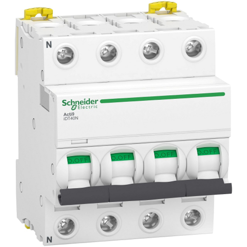 Acti9 iDT40N - disjoncteur modulaire - 4P - 40A - courbe C - 6000A/10kA-A9P24440-3606489483128-SCHNEIDER ELECTRIC FRANCE