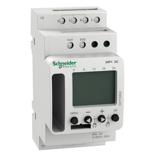 Acti9 IHP+ - interrupteur horaire programmable - 2 canal - smart-CCT15553-3606489524500-SCHNEIDER ELECTRIC FRANCE