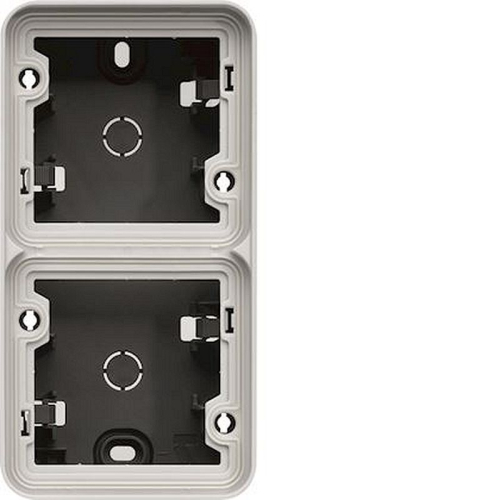 cubyko Boîte double verticale vide associable gris IP55-WNA686-3250617174862-HAGER