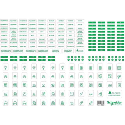 Resi9 - lot de 10 feuilles A4 de symboles autocollants en plastique transparent-R9H13228-3606480928673-SCHNEIDER ELECTRIC FRANCE