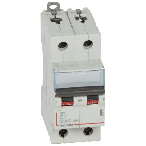 Disj. DX³ 6000kA 10kA arrivée haute/départ bas à vis 1A -courbe C -2 modules-407776-3245064077767-LEGRAND