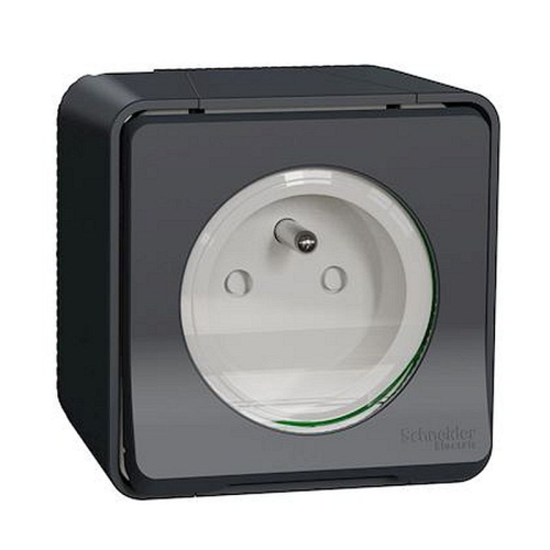 Mureva Styl - Prise de courant 2P+T à vis - saillie - IP55 - IK08 - gris-MUR36030-3606480789595-SCHNEIDER ELECTRIC FRANCE