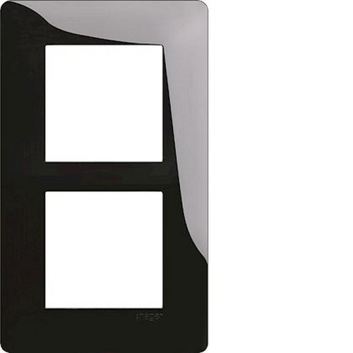 essensya Plaque 2 postes verticale entraxe 57mm Noire-WE406N-3250617104159-HAGER