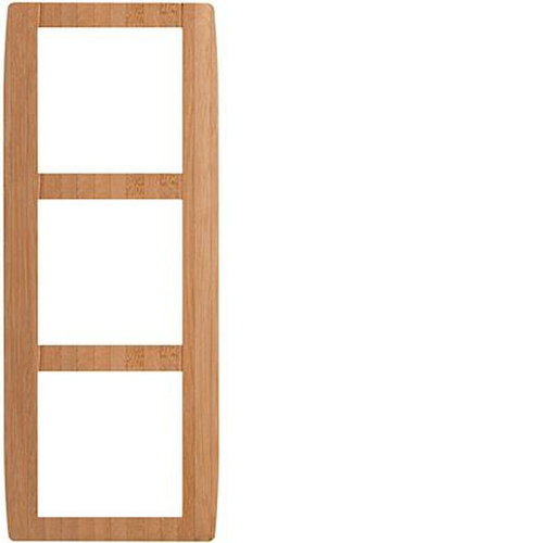 Kallysta classic plaque 3 postes verticale entraxe 71 bois massif Bamboo-WK589-3250617065894-HAGER