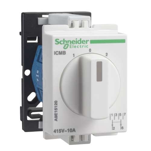 Acti9, iCMB commutateur rotatif bipolaire avec rappel à zéro 10A 2P 415VCA-A9E15120-3606480376986-SCHNEIDER ELECTRIC FRANCE