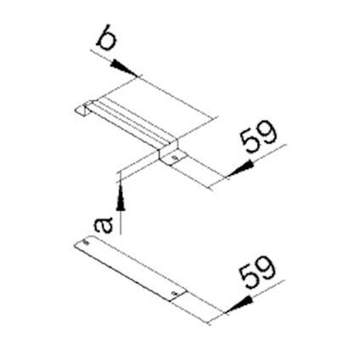 Collier de fixation 2 compartiments 28mm x 190mm pour sol béton-UKS190280-4012002239100-HAGER