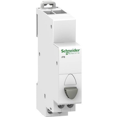 Acti9, iPB bouton-poussoir simple gris 1 NO + 1 NF 20A 230VCA-A9E18033-3606480088254-SCHNEIDER ELECTRIC FRANCE