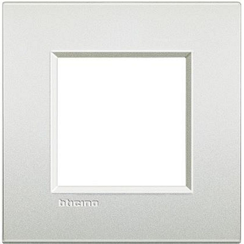 Plaque Livinglight Air Brillant 2 modules - Perle Blanche-LNC4802PR-8005543421871-BTICINO