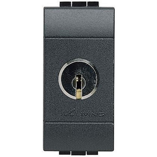 Interrupteur à clés différentes Livinglight 16AX 250V~ 1 module - Anthracite-L4012-8012199029719-BTICINO