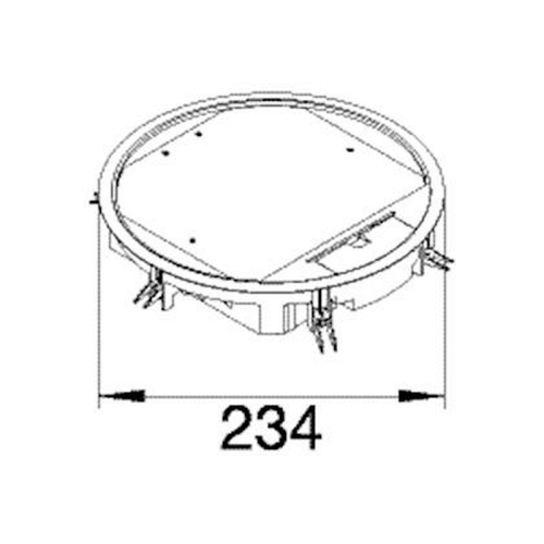 Boîte de sol ronde 12 modules diam 234mm encastrement diam 215mm grise-VR06057011-4012002245033-HAGER