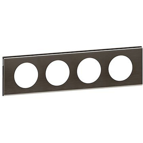 Plaque Céliane Matières 4 postes - finition Black Nickel-069034-3414970450531-LEGRAND