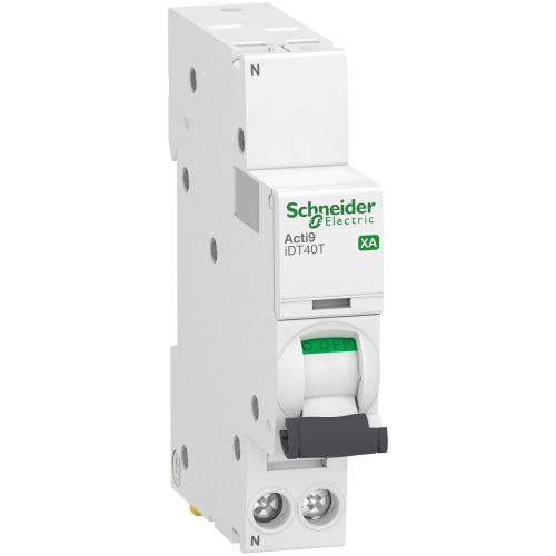 Acti9 iDT40T XA - disjoncteur modulaire - auto/vis - 1P+N 10A courbe C - 6kA-A9PE2610-3606489741105-SCHNEIDER ELECTRIC FRANCE