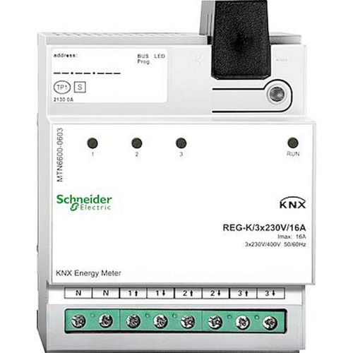 KNX - compteur d'énergie - 3 canaux - 16A par canal - Classe 1 - 8 pas de 9mm-MTN6600-0603-3606480512261-SCHNEIDER ELECTRIC FRANCE