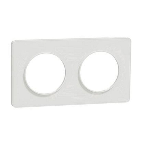 Odace Touch, plaque Blanc 2 postes horiz. ou vert. entraxe 71mm-S520804-3606480318528-SCHNEIDER ELECTRIC FRANCE