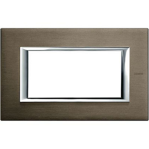 Plaque rectangulaire Axolute Aluminium anodisé 4 modules - Bronze-HA4804BR-8012199761190-BTICINO