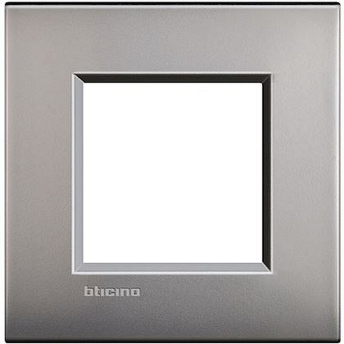 Plaque Livinglight Air Brillant 2 modules - Nickel mat-LNE4802NK-8005543501184-BTICINO